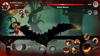 Stickman Legends Giant Worm Boss Insane Gameplay!