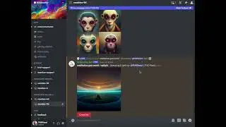 Using Midjourney (ML generative art) via Discord bot.