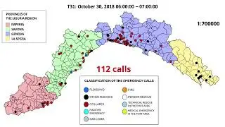 Evolution of emergency calls during the Vaia Storm in Liguria