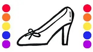 Princess shoes Jolly Coloring and Drawing for Kids, 공주 구두 색칠하기|Toy Kids Art