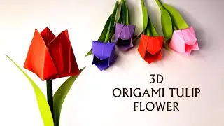 Origami Tulip | How To Make Paper Tulip Flower | Easy Origami Tulip