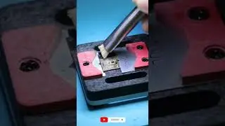 Clean CPU black glue fast with brush by union repair