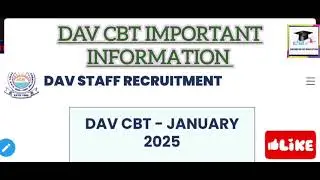 DAV STAFF RECRUITMENT official website Important Information for all candidates