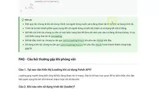 Xử lý Loading khi Fetch API Trong React