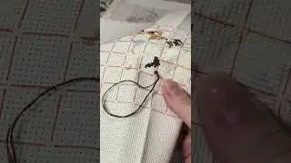 cozy cross stitch with calm piano music 🧵🎵 #notalking