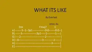 What its like by Everlast  - Easy chords and lyrics