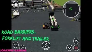 FORKLIFT AND TRAILER MOVE ROAD BARRIERS