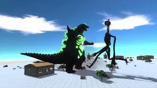 Godzilla vs Siren Head  Who Will Win ARBS Monster Battle