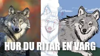 Hur du ritar en varg (och lär dig om positivt och negativt utrymme!)