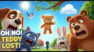 Paw Friends on a Mission 🐾 | The Lost Teddy Rescue! | Fun 3D Cartoon for Kids
