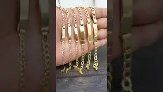 Real 10K Yellow Gold Hollow Cuban ID Bracelet