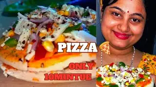 10 Minutes Pizza Recipe🌽🍕🤤।Readymade Base Cheese Corn Pizza। Without Oven Homemade Pizza Recipe 