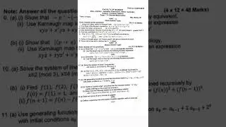 OU M.Sc Computer Science semester - I Paper - 4 Discrete Mathematics Question paper 2023
