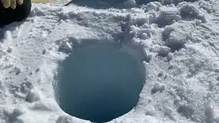 If you drop an ice block into a 137m deep hole dug in Antarctica...  A sound is heard.
