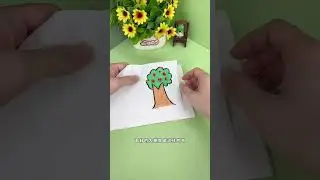 Challenge yourself to create a magical color-changing tree#childrencreativehands工#creativepainting .