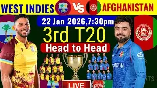 West Indies vs Afghanistan 3rd T20 Match 2026 | WI vs Afg 3rd T20 Playing 11 | Afg vs Wi Live