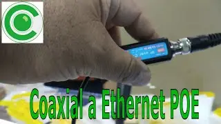 Usamos cable COAXIAL y lo transformamos en un cable IP POE a 800 METROS 4K
