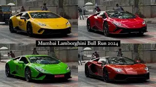 BULL RUN 2024 IN MUMBAI | EXOTIC BULLS (AVENTADOR ULTIMAE, HURACAN, URUS)🤩