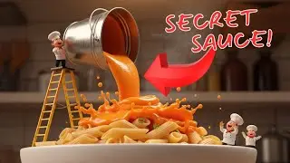 Tiny Chefs vs. GIANT Pasta! 🍝🎃 Creamy Pumpkin Pasta Recipe (Funny Miniature Cooking)