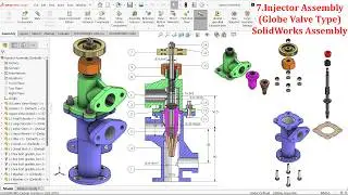 7. Сборка форсунки (клапанного типа) в SolidWorks