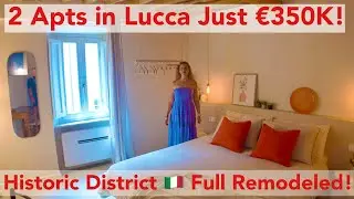 🇮🇹 2 Remodeled Apts for the Price of 1 in Lucca, Italy! | Luxury Investment in Tuscany Just €350K 🇮🇹