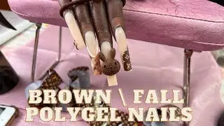 Brown Fall Polygel Nails 🤎 /  POLYGEL TUTORIAL  #polygel#polygelnails#polygeltutorial #nailtutorial