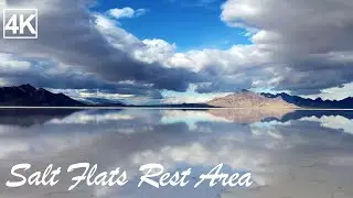 Salt Flats Rest Area Utah state Dron shots 4K (Соляное плато штат Юта Съёмка с Дрона в 4К)
