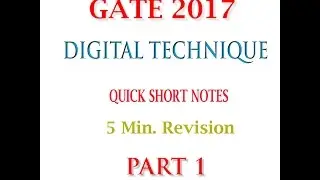 DIGITAL TECHNIQUE PART 1 || GATE 2017 || BSNL JE || BSNL JTO || IES