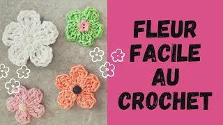 Faire une fleur au crochet  facilement #crochetlovers #crochettutorial #crochetpattern