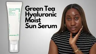 InnisFree Green Tea Hyaluronic Moist Sun Serum SPF50+ PA++++ Review on Oily Skin | @TamunoAbbey