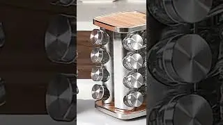 Kitchen 403 Stainless Steel Glass Rotating Seasoning Set #shorts