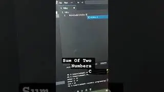 Sum Of Two Numbers | C Program For Beginners