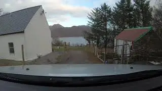 Durnamuck to Corrieshalloch gorge along little Loch Broom Scottish highlands GoPro 7 timewarp