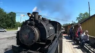 Steam Engine #85 JEDDO pulling in the Walkersville Southern train station  