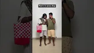 Mom in Saree Shop 😂😂 #vikkals #shorts