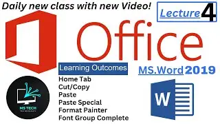 Microsoft 2019/MS.Word/Home Tab/Lecture 4