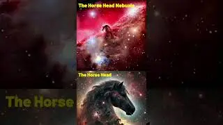 The horse Head Nebula vs The horse Head #suneffect #earth #space # #astronomy #universe #space