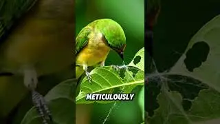 The Bird That Sews Its Nest with Spider Silk   #facts #factsdaily #dailyfacts #factshorts