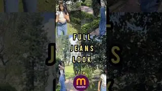 Pinteresty Jeans Look🤍#shorts#shortsfeed#youtubeshorts#viral#fyp#saree#meesho#pinterest#aesthetic