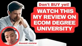 Ecom degree university reviews | William Rivera legitimacy | Can you learn Amazon FBA with this?