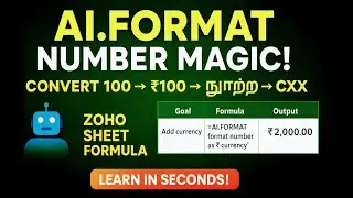 AI + EXCEL MAGIC!Convert Numbers &rarr; ₹ Format &rarr; Words &rarr; Codes in Seconds!#excel#spreadsheetmagic 