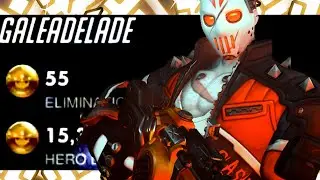 INSANE DPS SOLDIER 76 - Gale! 55 ELIMS! [ OVERWATCH SEASON 24 TOP 500 ]