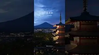 The iconic Mt. Fuji from Chureito Pagoda! #japan