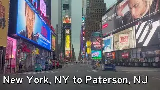 4K NYC Driving: Grand Central Terminal: Midtown, Manhattan to Paterson Falls, NJ via Lincoln Tunnel