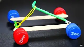 How to make rubber band car | car kaise banaye/ rubber band car kaise banaye 