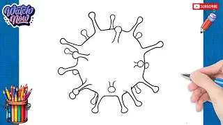 How to draw Virus - Virus Drawing Ideas