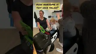 Awesome kids hair salon 😻😎 #firsthaircut #hairstyle #haircut #hairstylist #hair #kids #shorts