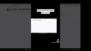 How to download Tender Documents
