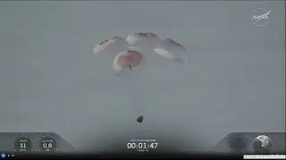 RAW: Astronauts return to Earth with SpaceX after 5 months at International Space Station