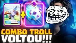 O COMBO MAIS TROLL DO CLASH ROYALE ESTÁ DE VOLTA! PEGUEI TOP 1 BR DE X-BESTA COM BOLA DE NEVE ❄️🥵